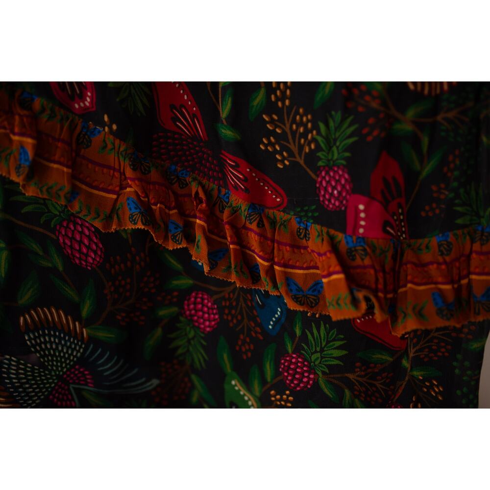 Anthropologie Farm Rio Garden Tiered Maxi Skirt XS FLAW - Picture 5 of 5